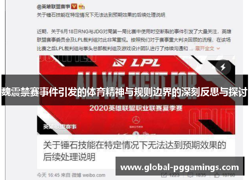 魏震禁赛事件引发的体育精神与规则边界的深刻反思与探讨