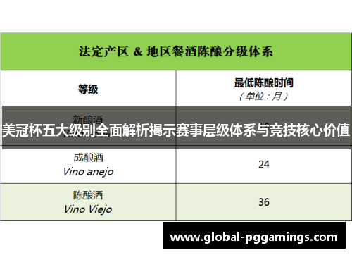 美冠杯五大级别全面解析揭示赛事层级体系与竞技核心价值